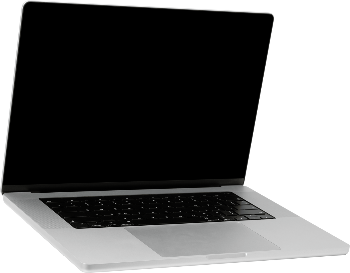 Laptop computer mockup, Png transparent